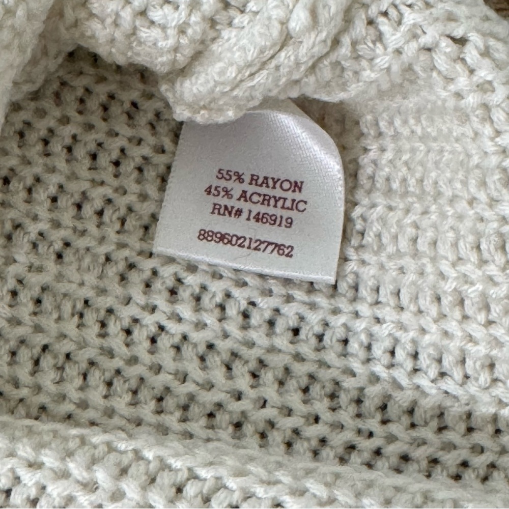 SO Cream Knitted Long Sleeve V Neck Sweatshirt - Picture 8 of 9